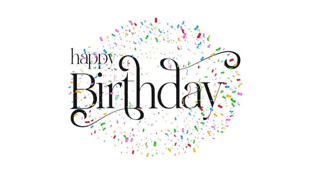 La typographie moderne de la fête d'anniversaire Le texte est conçu par vecteur EPS