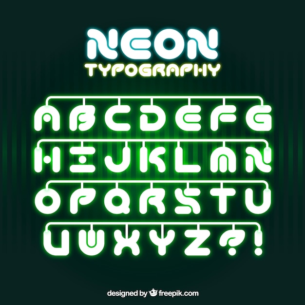 Typographie Moderne Néon