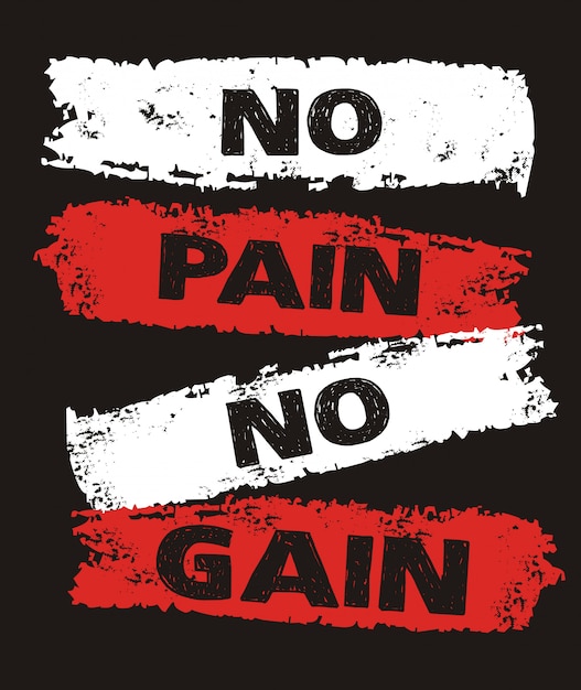 Typographie No Pain No Gain Pour T-shirt Imprimé