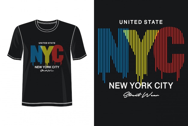 Typographie Nyc Pour T-shirt Imprimé