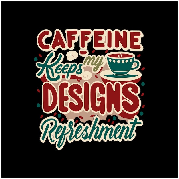 Vecteur la typographie rétro du café vectorielle de conception personnalisée