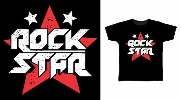 Typographie De Rock Star Pour La Conception De T-shirts