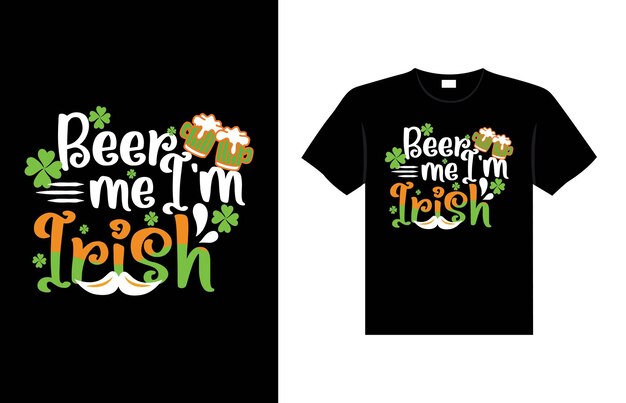 Vecteur typographie de la saint-patrick vecteur de citation irlandaise colorée conception de t-shirt de lettrage