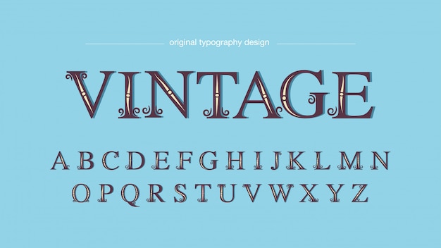 Vecteur typographie serif vintage simple simple