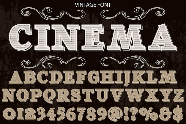 typographie Shadow Effect typographie conception de polices cinéma