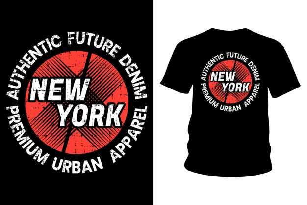 Typographie De T-shirt Texte New York City