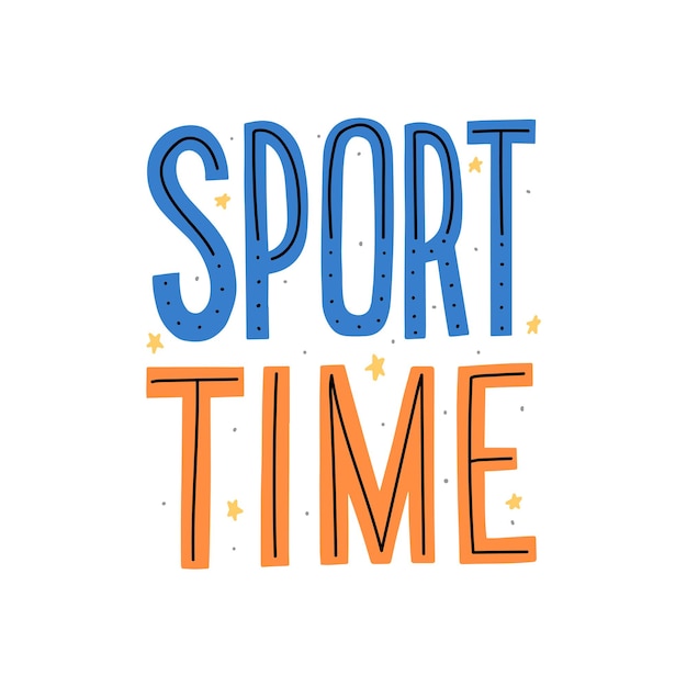 Typographie De Temps De Sport