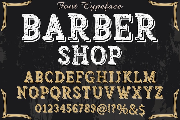 typographie typographie font design barber shop
