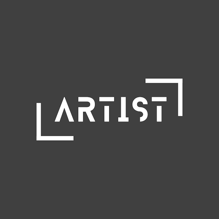 Vecteur la typographie vectorielle libre en noir et blanc est un logo d'art créatif.