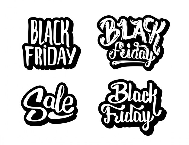 Typographie De Vente Du Vendredi Noir