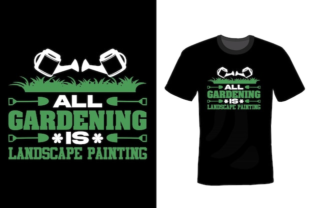 Typographie vintage de conception de t-shirt de jardin