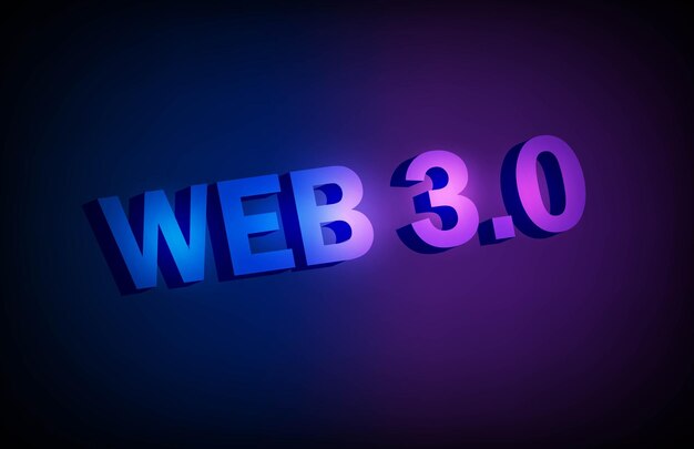 typographie web 30 sur fond bleu nouvelle version du site web utilisant la technologie blockchain