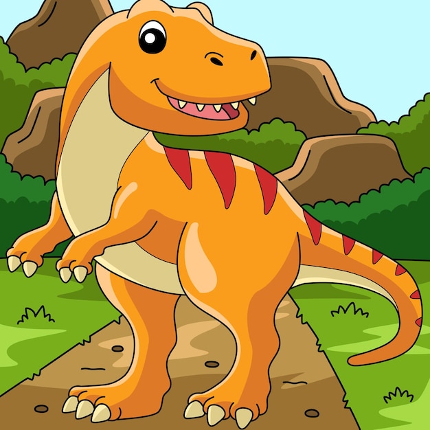 Tyrannosaurus Dinosaure Animal Coloré Cartoon