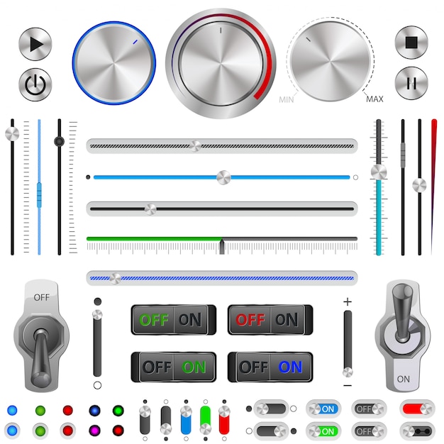 Vecteur ui dials set