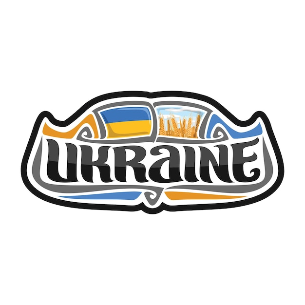 Ukraine Autocollant Drapeau Logo Insigne Voyage Souvenir Illustration