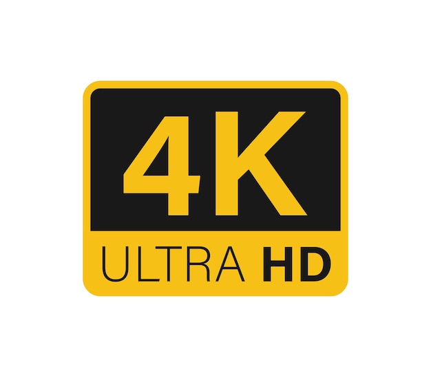 Ultra Hd Et 4k Symbole 4k Uhd Tv Signe De Haute Définition Moniteur Affichage Résolution Standard