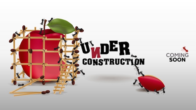 Vecteur 'under construction' travaille dur