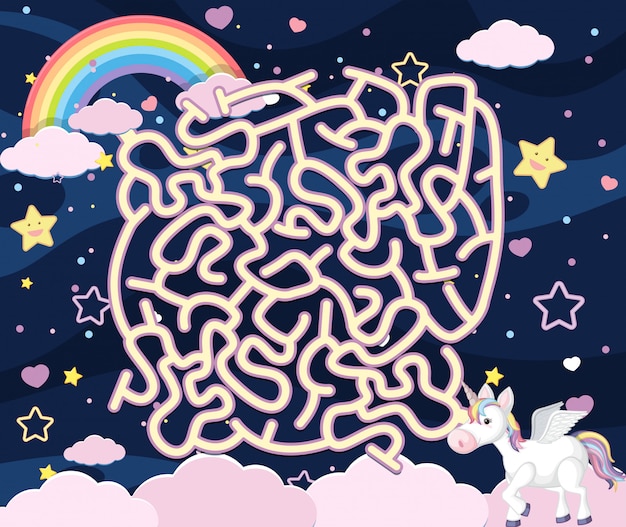 Unicorn Maze Puzzle Game
