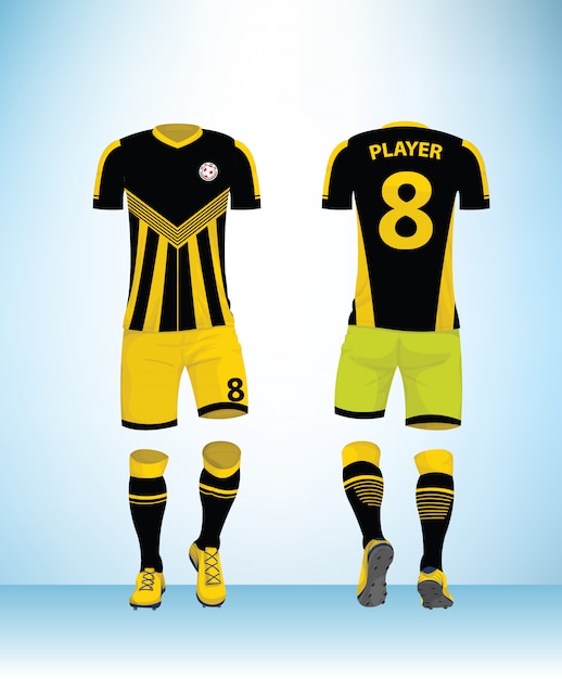 Vecteur uniforme de football design template vecteur