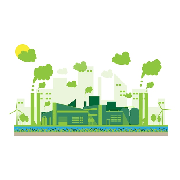 Usine industrielle écologique