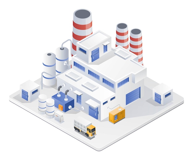 Usines Industrielles Et Cheminées