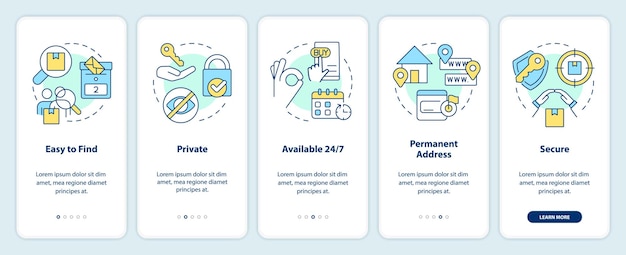 L'utilisation des boîtes postales bénéficie de l'écran d'intégration de l'application mobile