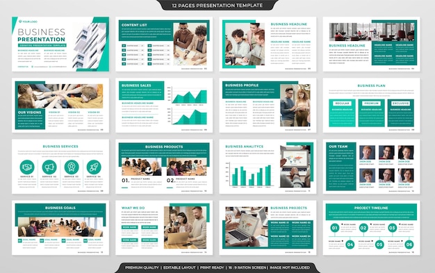 Utilisation De La Mise En Page Modifiable De La Présentation D'entreprise Pour L'infographie Et La Diapositive D'entreprise