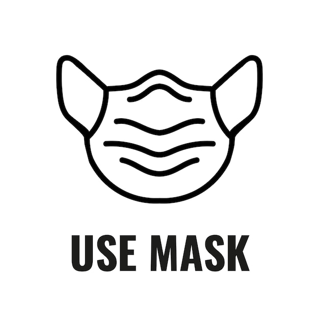 Utilisation Obligatoire D'un Panneau D'information Sur Le Masque Isolé Sur Fond Blanc.