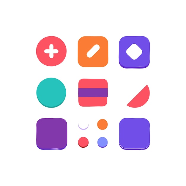 Utilisez des boutons de réglage d'icônes d'interface, des curseurs et des éléments Web pour la conception moderne de l'interface utilisateur.