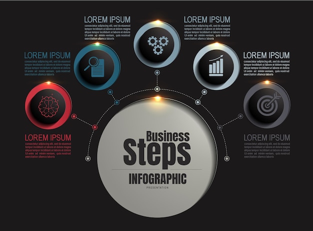 Vecteur utilisez des modèles d'infographies dynamiques pour des présentations efficaces