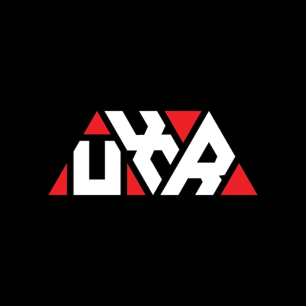 UXR triangle lettre logo conception avec forme de triangle UXR design de logo triangle monogramme UXR modèle de logo vectoriel triangle avec couleur rouge UXR logo triangulaire Simple élégant et luxueux Logo UXR