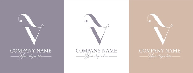 V Logo V Lettre Logo éléments De Modèle Monogramme Personnel Vector Logo élégant