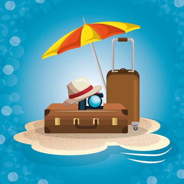 Vacances d&#39;été définies icônes