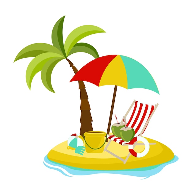 Vacances d'été à l'île de la plage