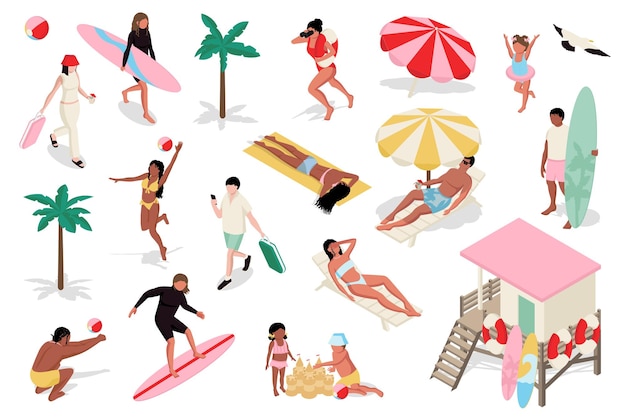 Les vacances d'été Isométriques