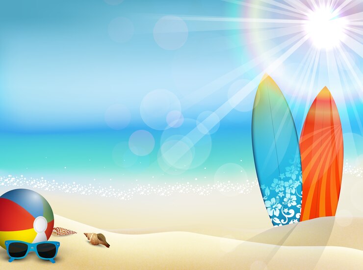 Vecteur vacances à la plage l&#39;été