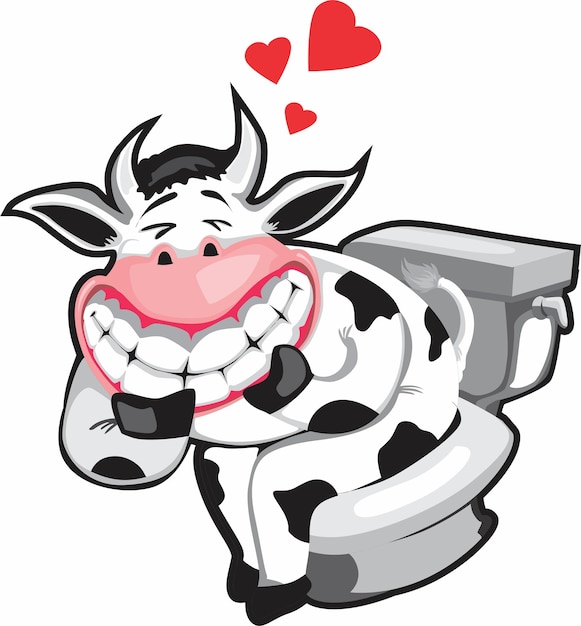 Vecteur une vache d'amour