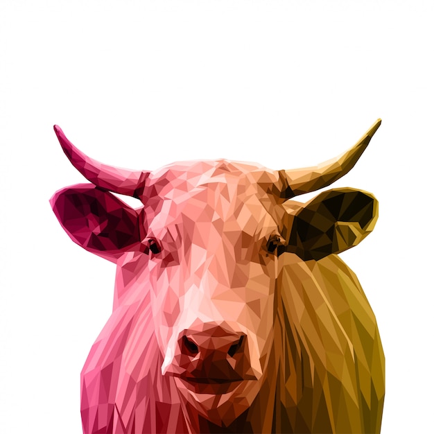 Vache Art Low Poly