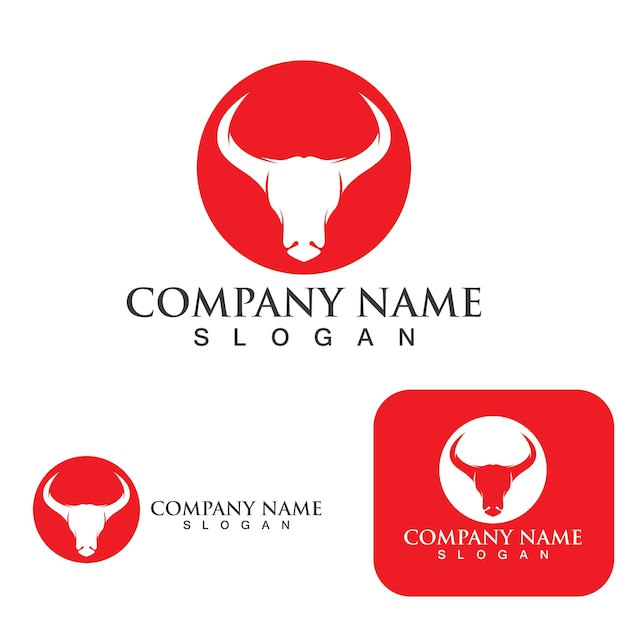 Vache Logo Template Vecteur Icône Illustration Design