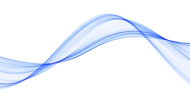 Vague abstraite bleue Conception de ligne magique Élément de mouvement de courbe de flux Illustration ondulée dégradé néon