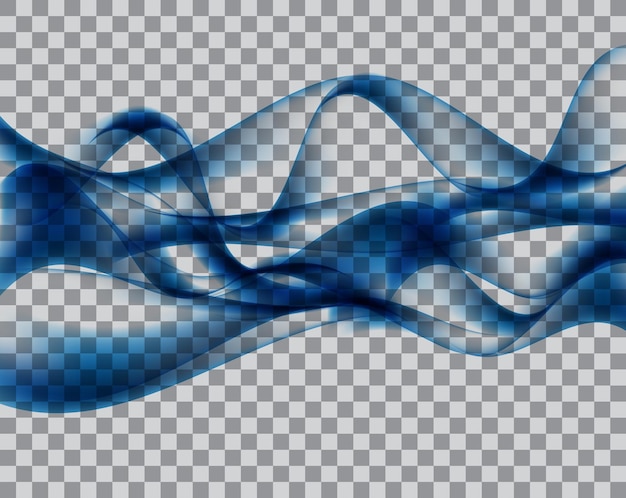 Vague abstraite sur fond Transparent. Illustration vectorielle