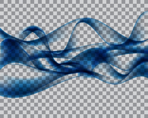 Vague Abstraite Sur Fond Transparent. Illustration Vectorielle