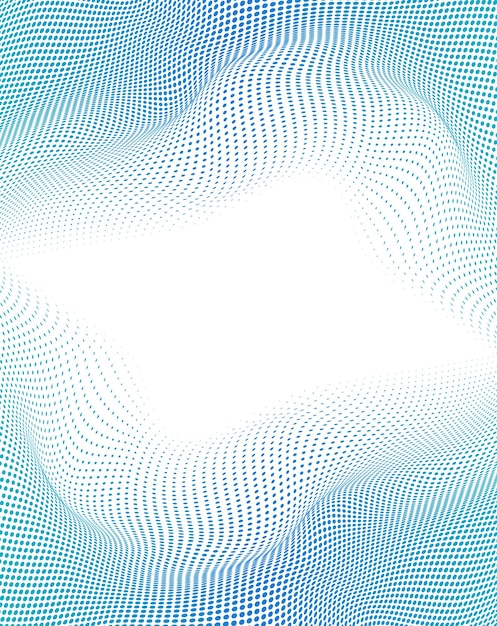 Vague bleue de points abstraite