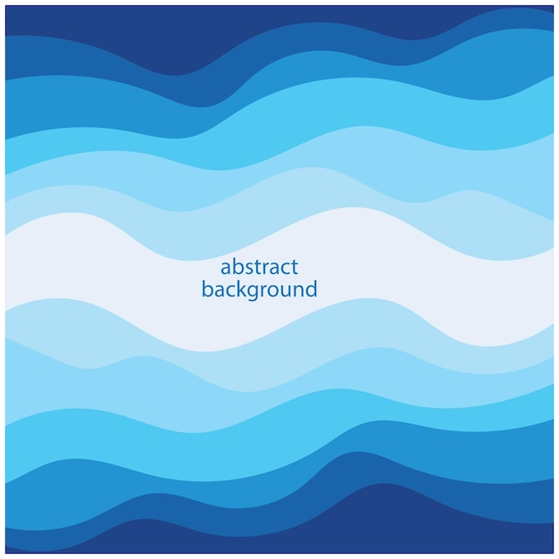 Vague bleue vecteur abstrait design plat stock illustration