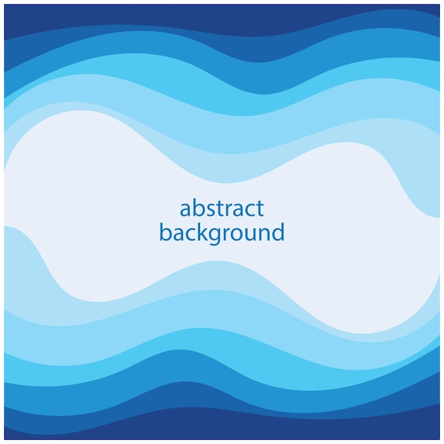 Vague bleue vecteur abstrait design plat stock illustration