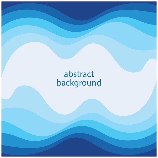 Vague bleue vecteur abstrait design plat stock illustration
