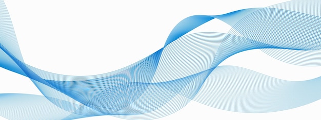 Vague bleue Vector de flux d'onde abstrait Elément de conception abstrait