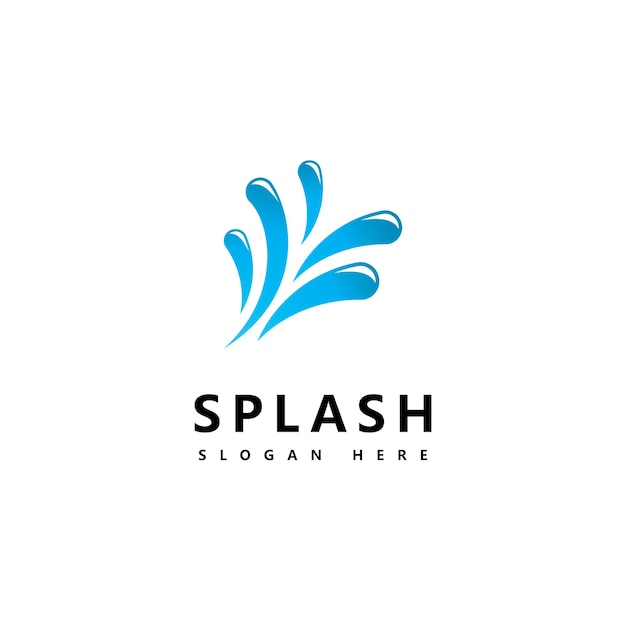 Vague D'eau Splash Symbole Et Icône Logo Template Vecteur