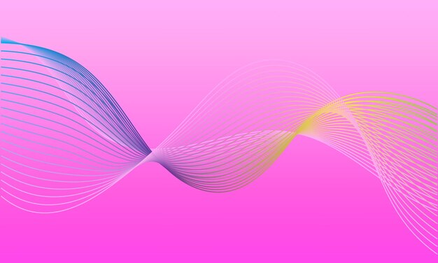 une vague avec un fond violet et une ligne jaune