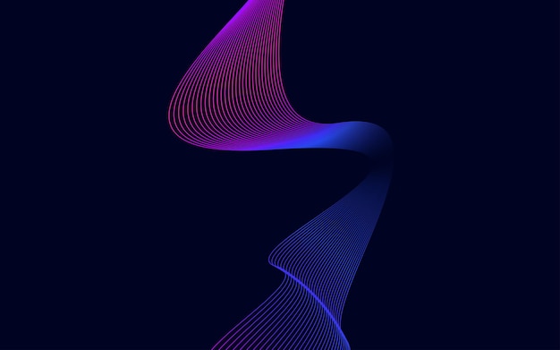 Vague des lignes de couleur bleue Haute résolution